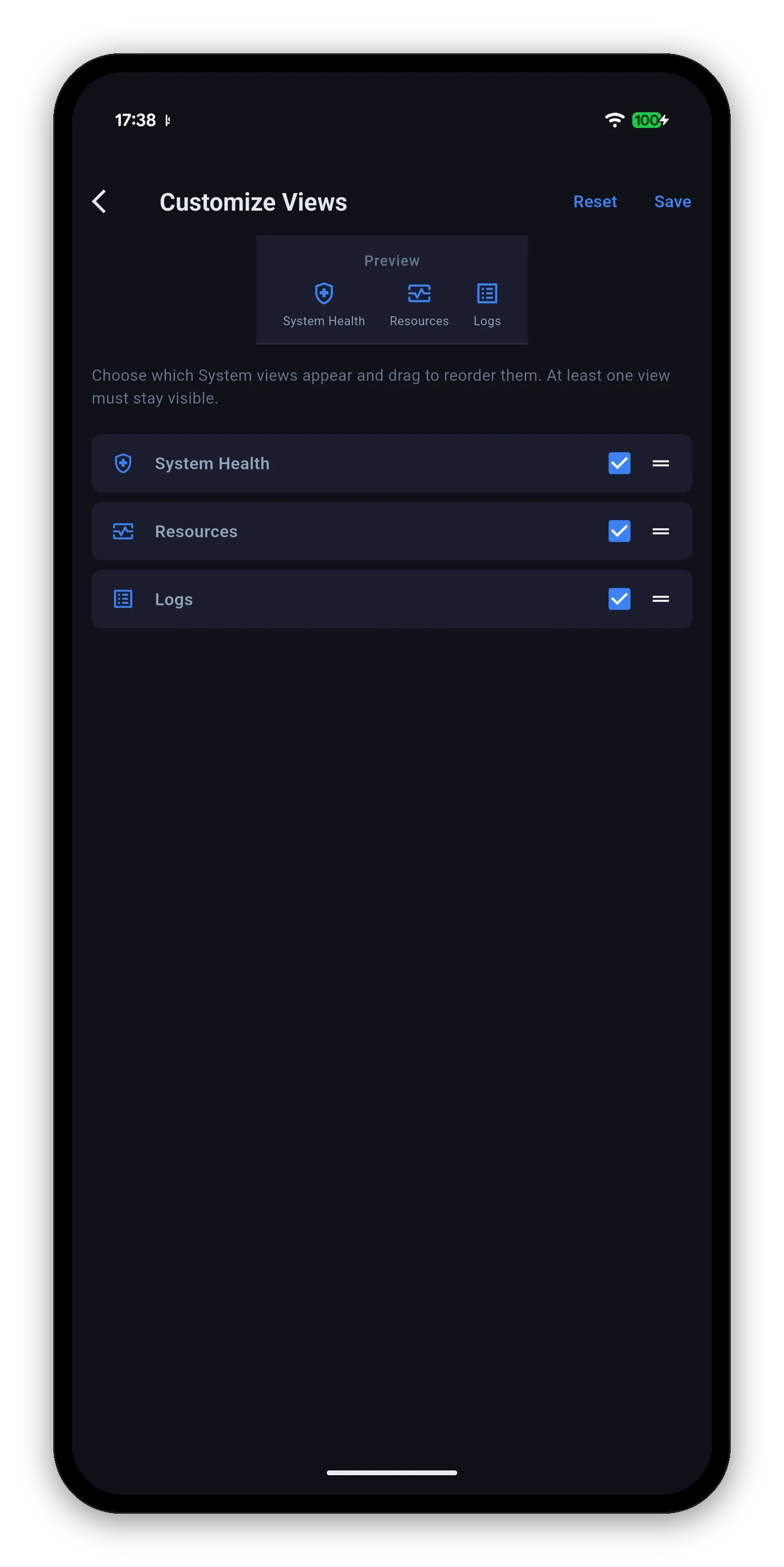 Customize Views with a live preview and drag handles
